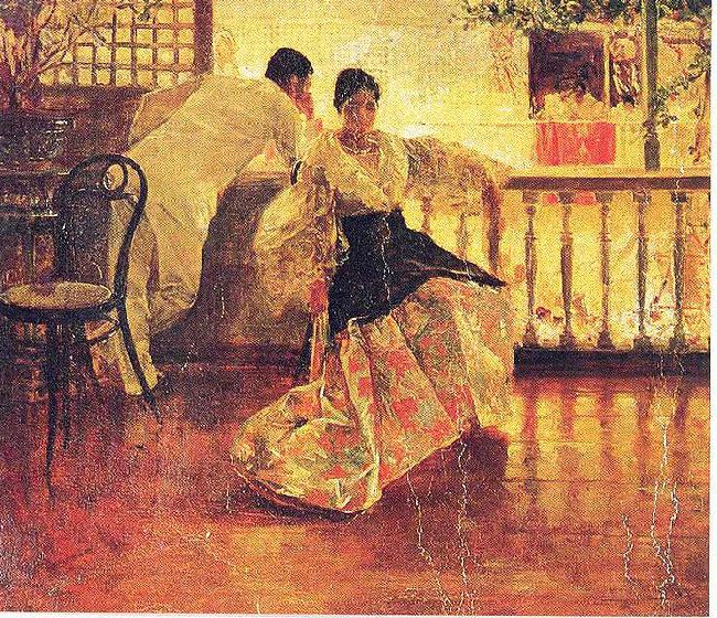 Juan Luna Tampuhan oil painting image